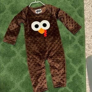 Mud Pie Brown Turkey One Piece. Size 6-9 month